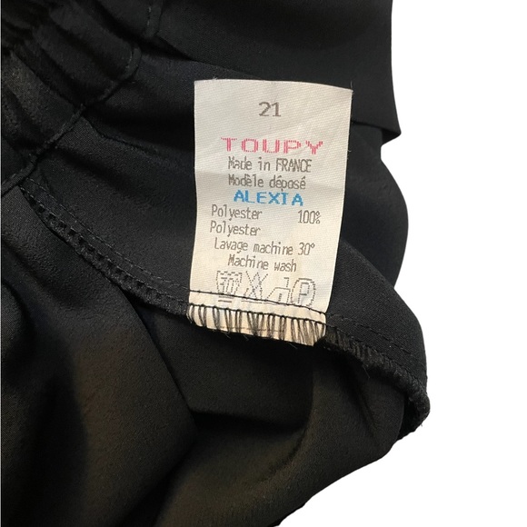 ‘Alexia’ womens black box-pleated midi skirt size 21 Made in France - Picture 5 of 7